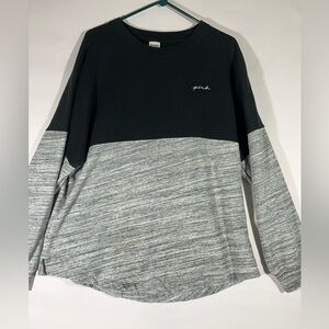 VICTORIA SECERT PINK EMBROIDERY SWEATSHIRT PULL ON
LG BLACK GRAY & WHITE PREOWN